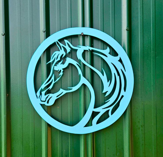 Metal Horse Head Sign